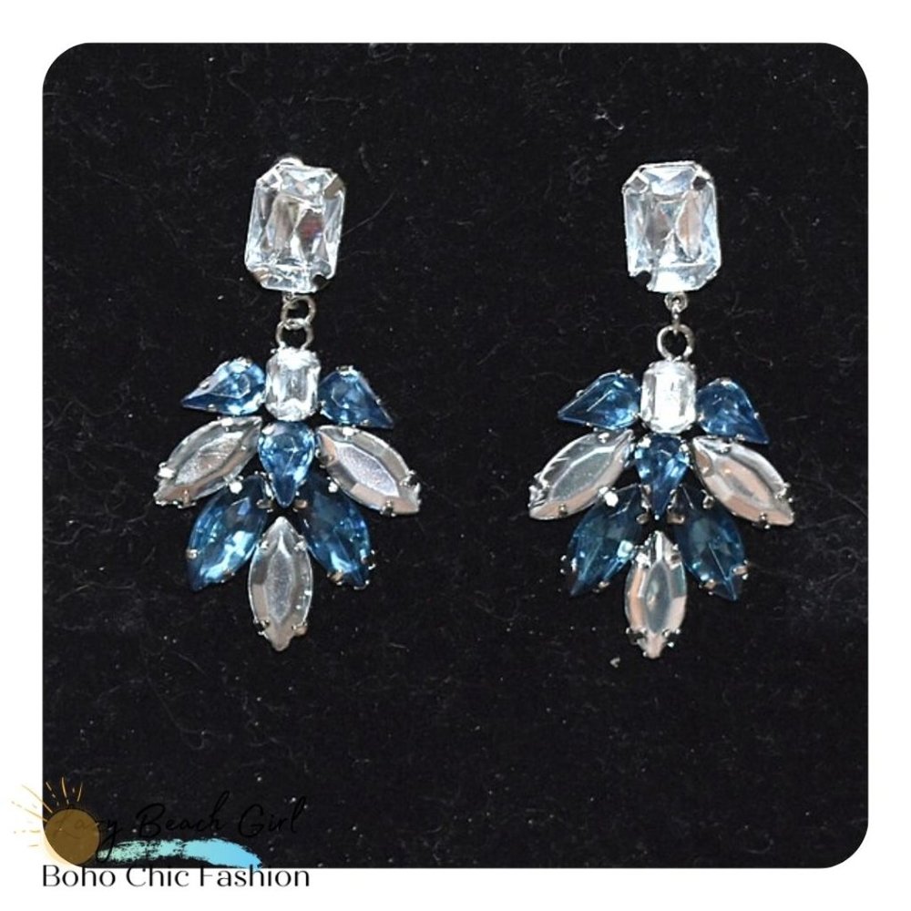 Gorgeous Blue Statement Earrings - Picture 1 of 5